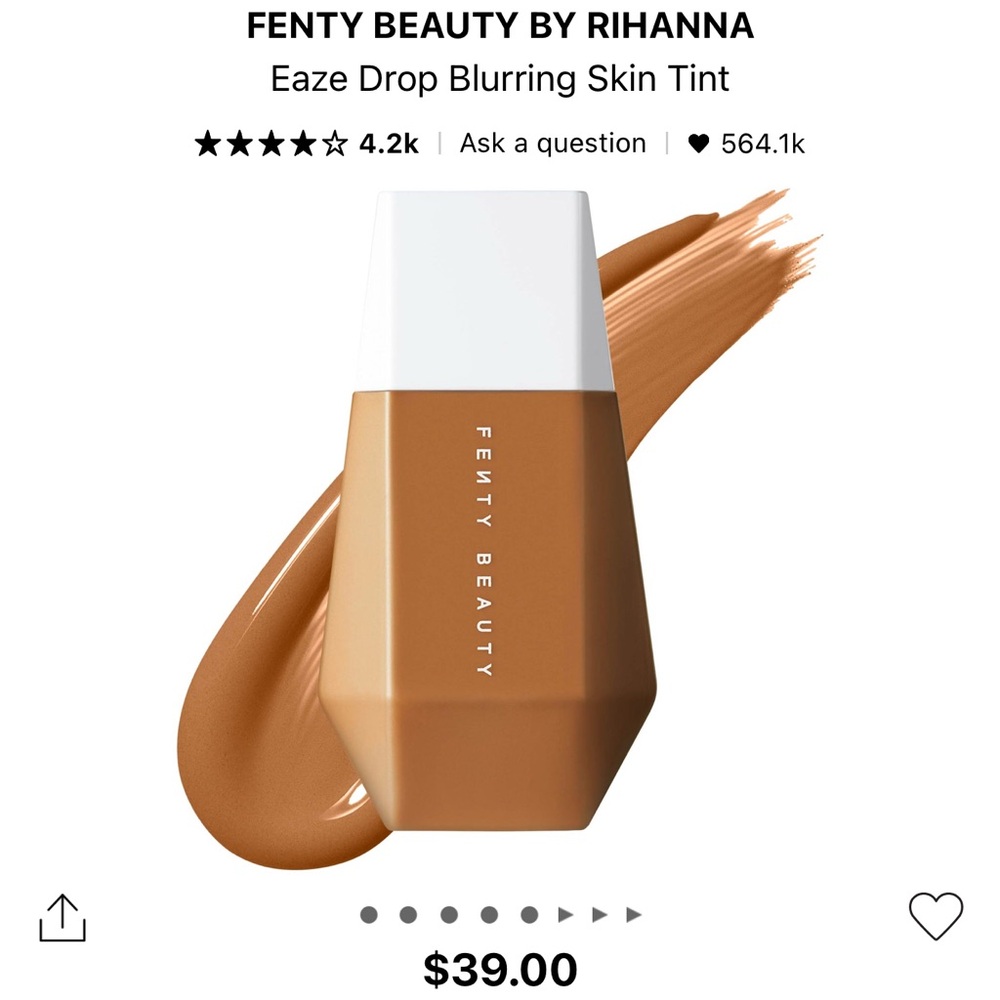 Fenty Beauty Eaze Drop Blurring Skin Tint - Warm Brown